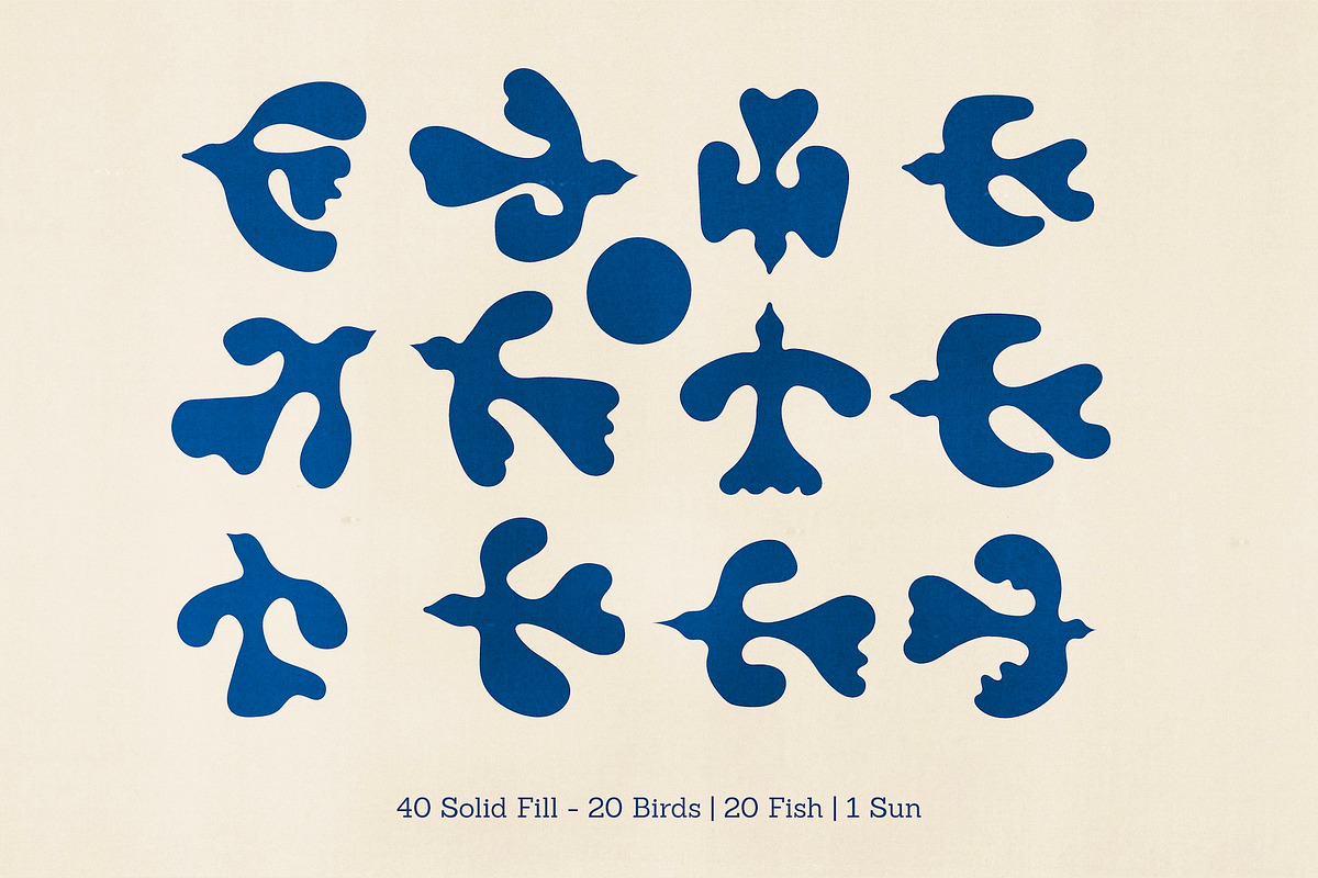 Birds & Fish - Hand Drawn Sea & Sky, a Decorative Illustration by Madeline ODonoghue Design (Photo 2 of 9)