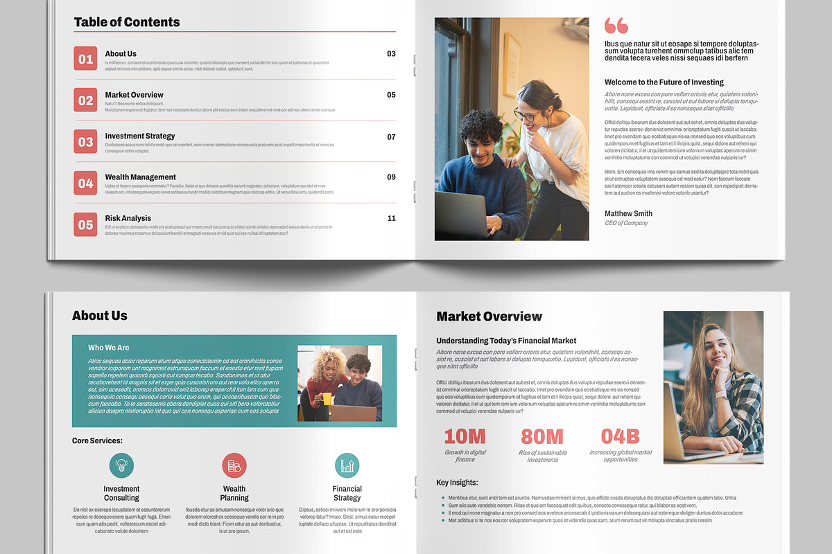 Corporate Investor Brochure Template, a Brochure Template by MightyDesign (Photo 3 of 9)