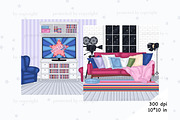 Movie Night Scene Clipart, an Object Illustration by GlamArtZhanna (Thumbnail 2 of 3)
