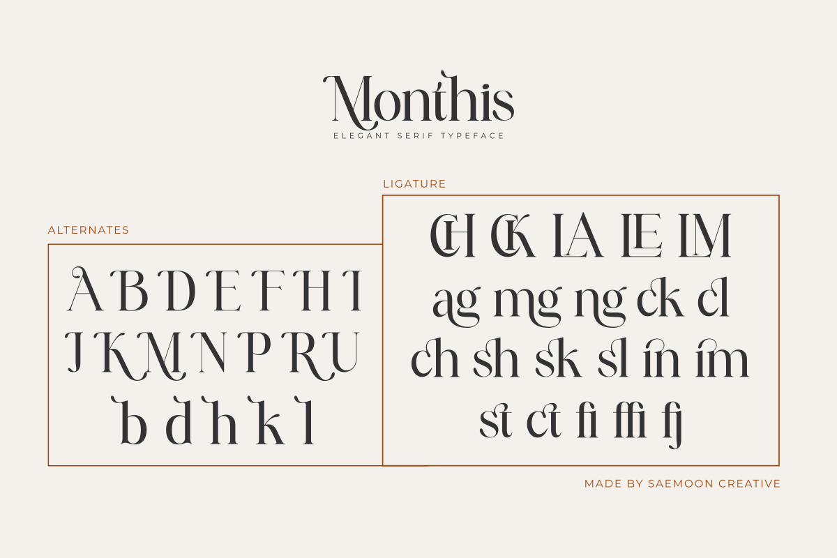 Monthis, a Serif Font by saemoon creative (Photo 13 of 17)
