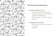 Old Church Toile de Jouy Print, a Background Graphic by Hughes Studio (Thumbnail 6 of 7)