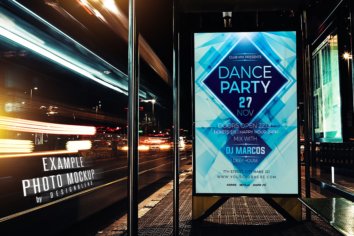 Dance Party Flyer Template, a Flyer Template by designblends@gmail.com (Photo 3 of 3)
