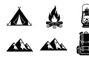 Camping Adventure Silhouette Icon, an Illustration by Artivon (Thumbnail 37 of 51)