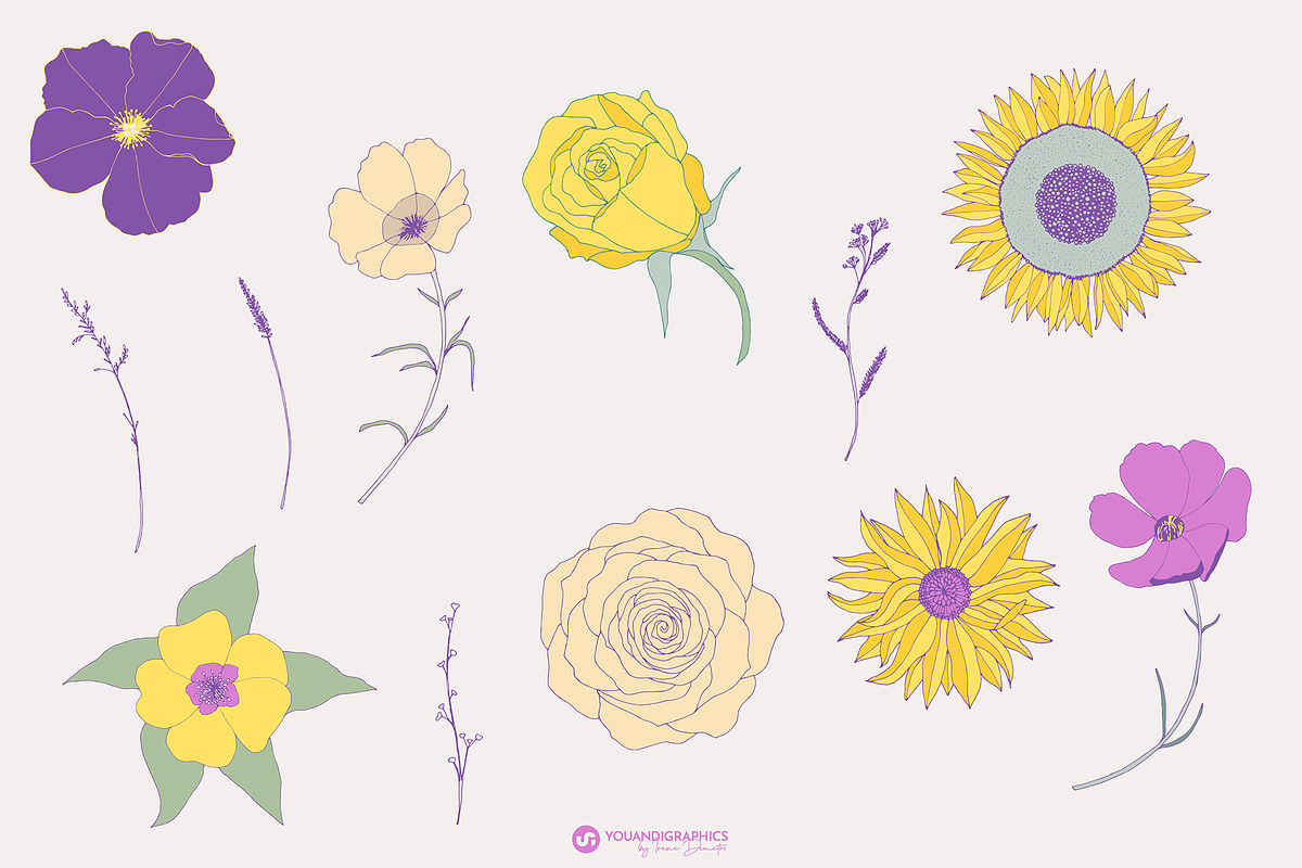 Flower Garden Seamless Patterns, a Pattern Graphic by Youandigraphics (Photo 8 of 14)