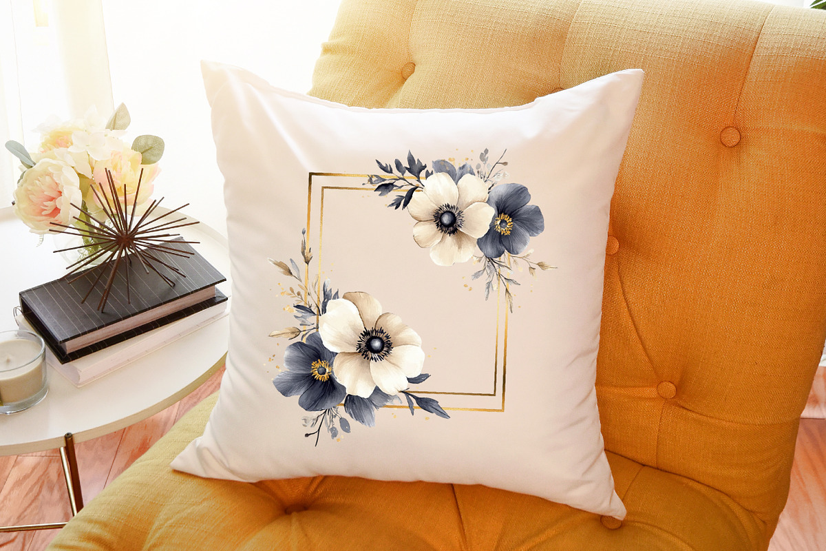 Garden Flower Frames Gold Watercolor, an Illustration by Sublimation Artist (Photo 6 of 6)