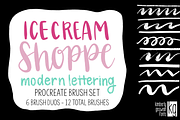 Ice Cream Shoppe Brush Lettering Set, a Brush Add-On by Kimberly Geswein Fonts (Thumbnail 1 of 7)