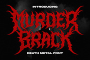 Murder Brack - Death Metal Font, a Blackletter Font by Multype Studio (Thumbnail 1 of 11)