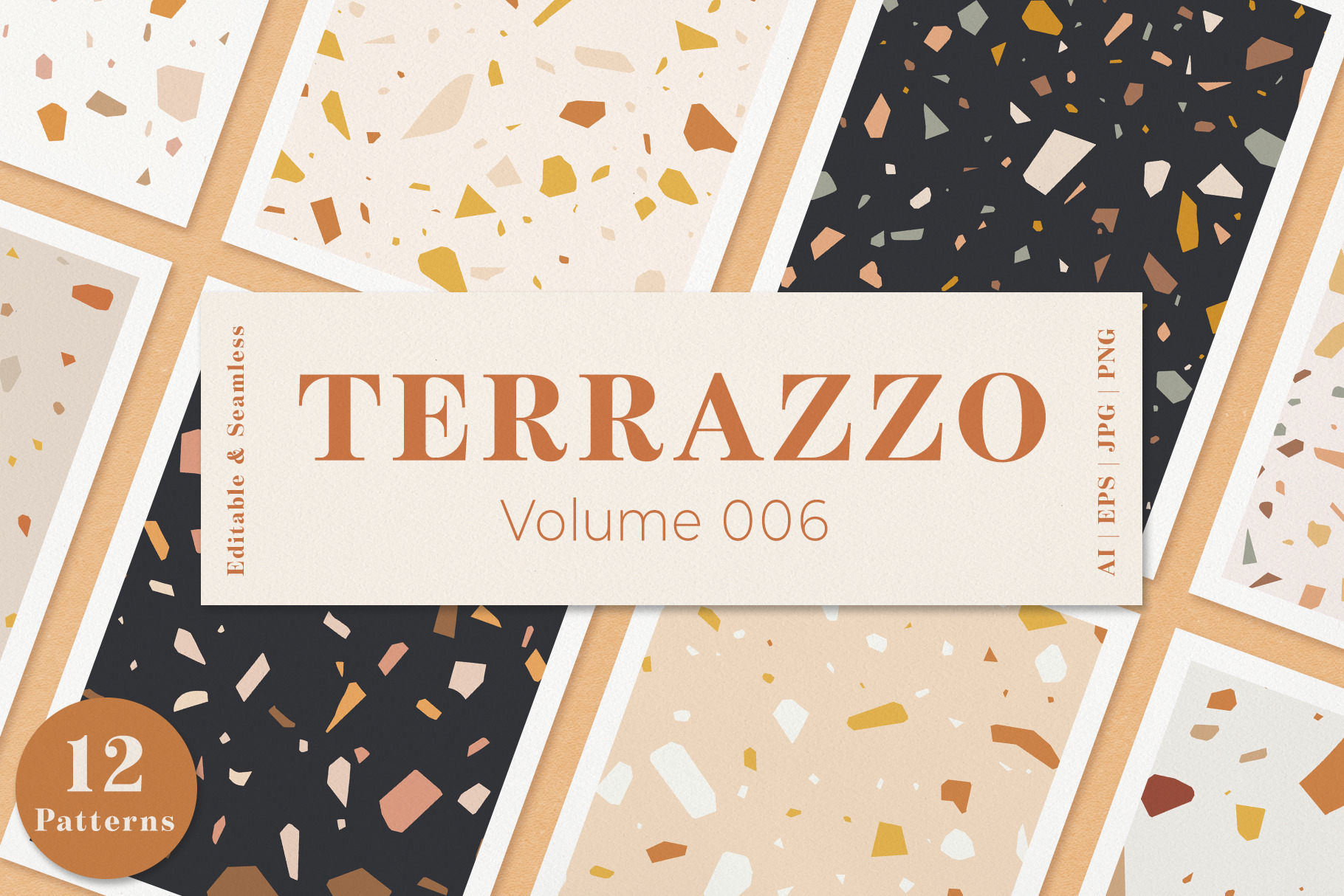Terrazzo Seamless Patterns Vol. 006, a Pattern Graphic by Megs Lang