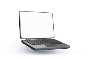 3d notebook laptop computer, a Technology Illustration by Buch&Bee