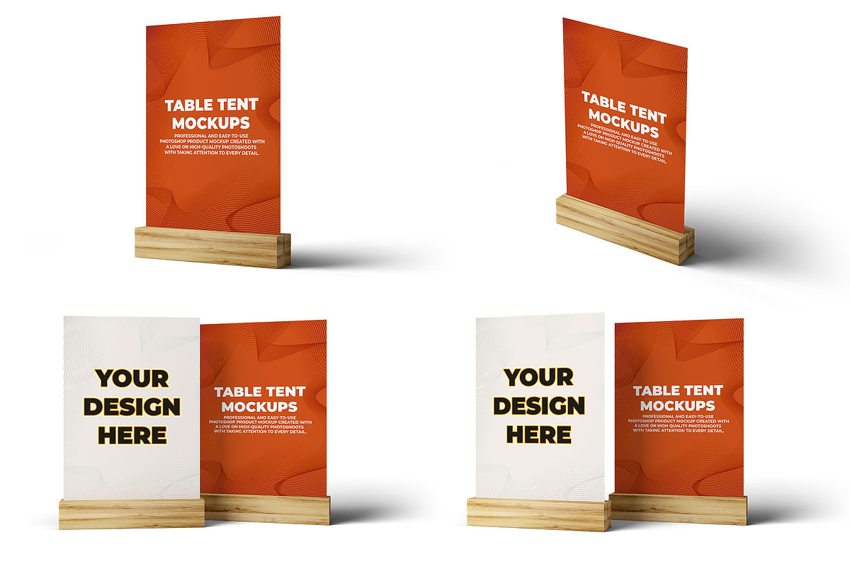 Table Tent and Sign Mockup, a Print Template by Mockupfit (Photo 3 of 4)