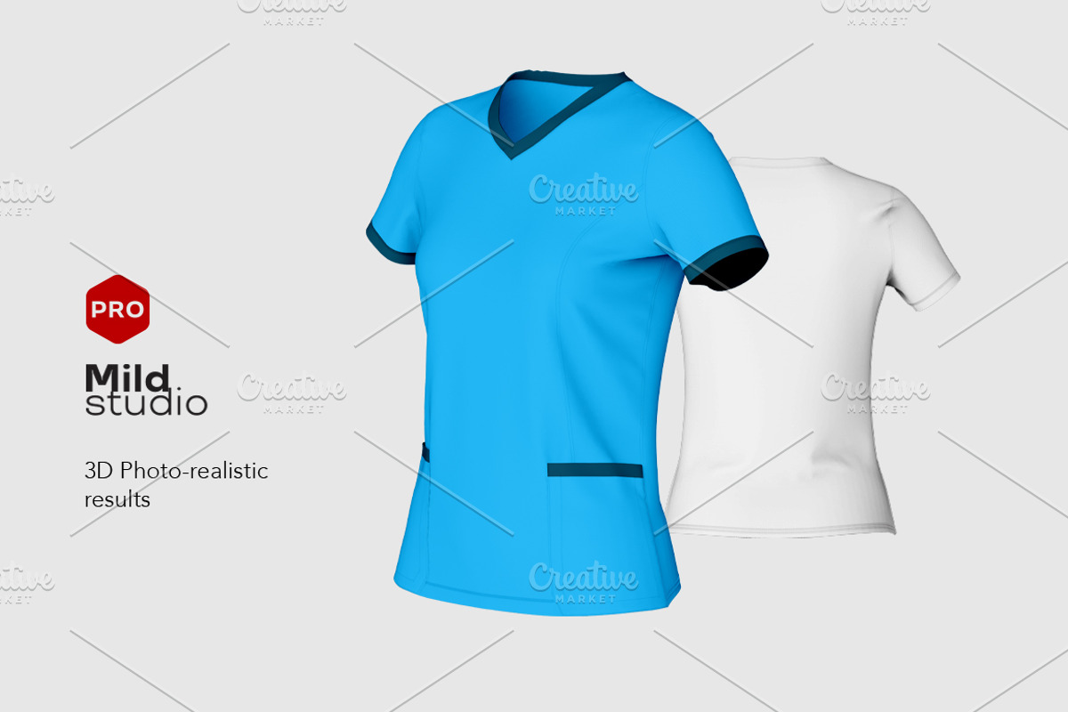 Medical T-Shirt Mockup v02, a Shirt Mockup by Mildstudio (Photo 3 of 10)