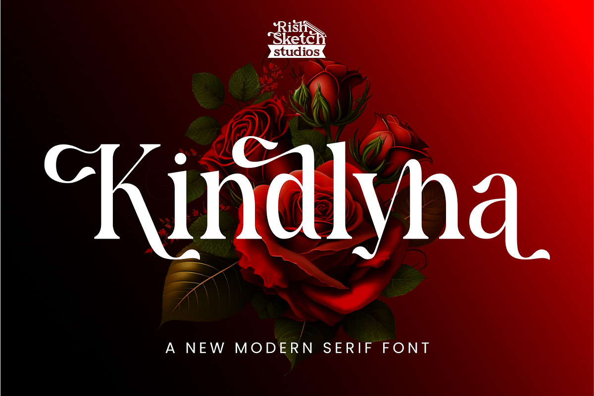 Kindllyna - Modern Serif Font, a Serif Font by Rishsketch (Photo 1 of 13)