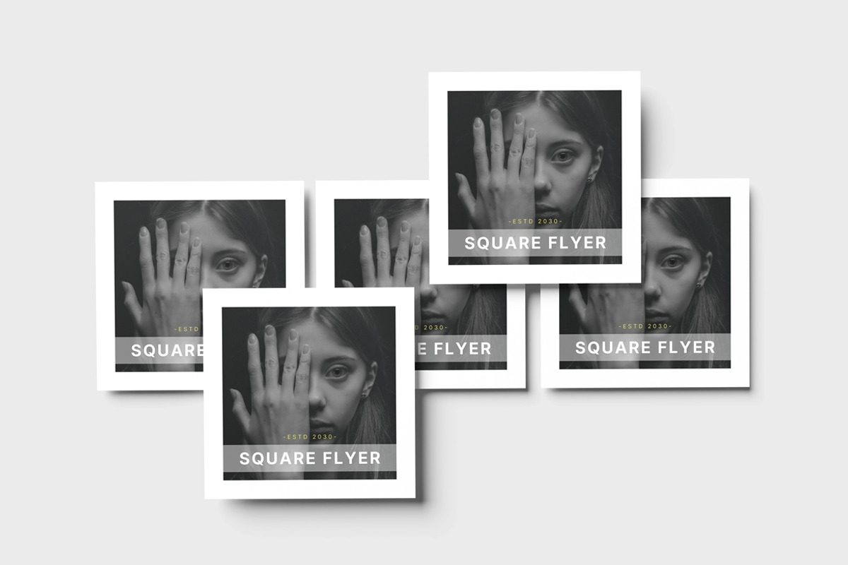 High Quality Square Flyer Mockup, an Advertising Mockup by AndikaGraphic (Photo 6 of 7)