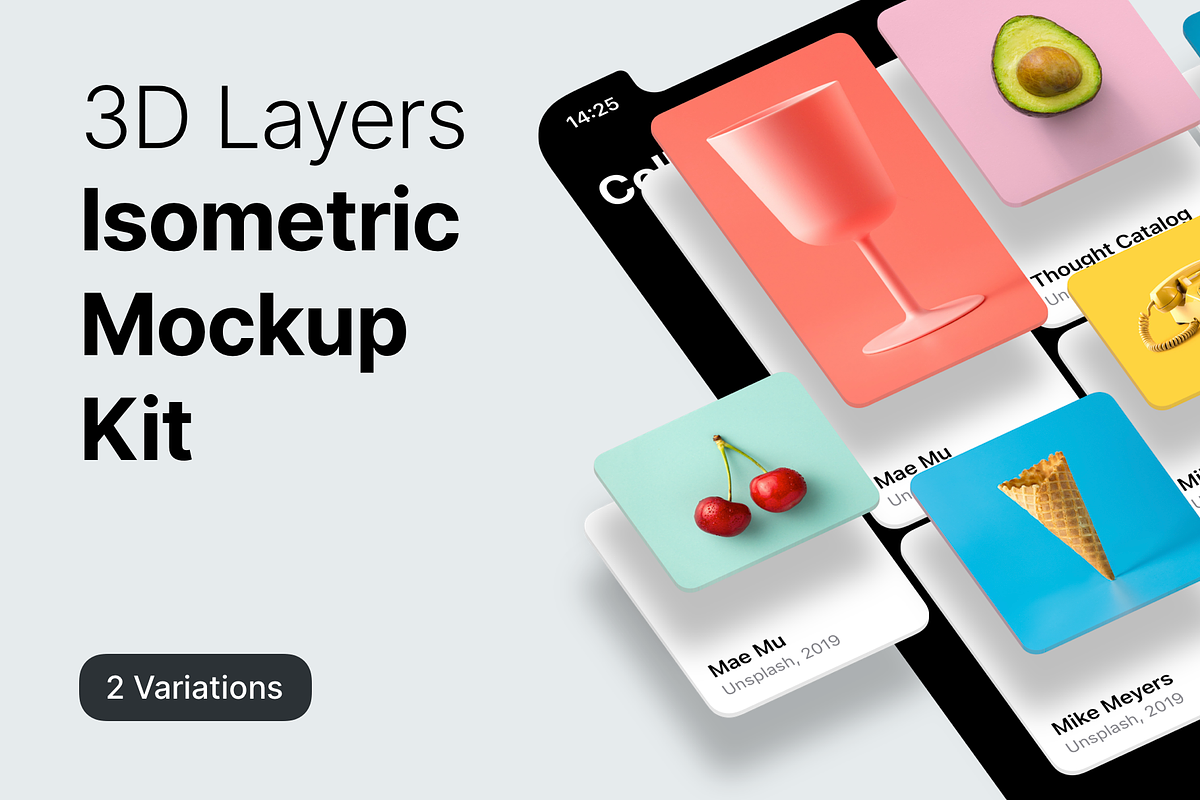 3D Layers Isometric App Mockup Kit, an iPhone Mockup by SL Studio (Photo 1 of 7)