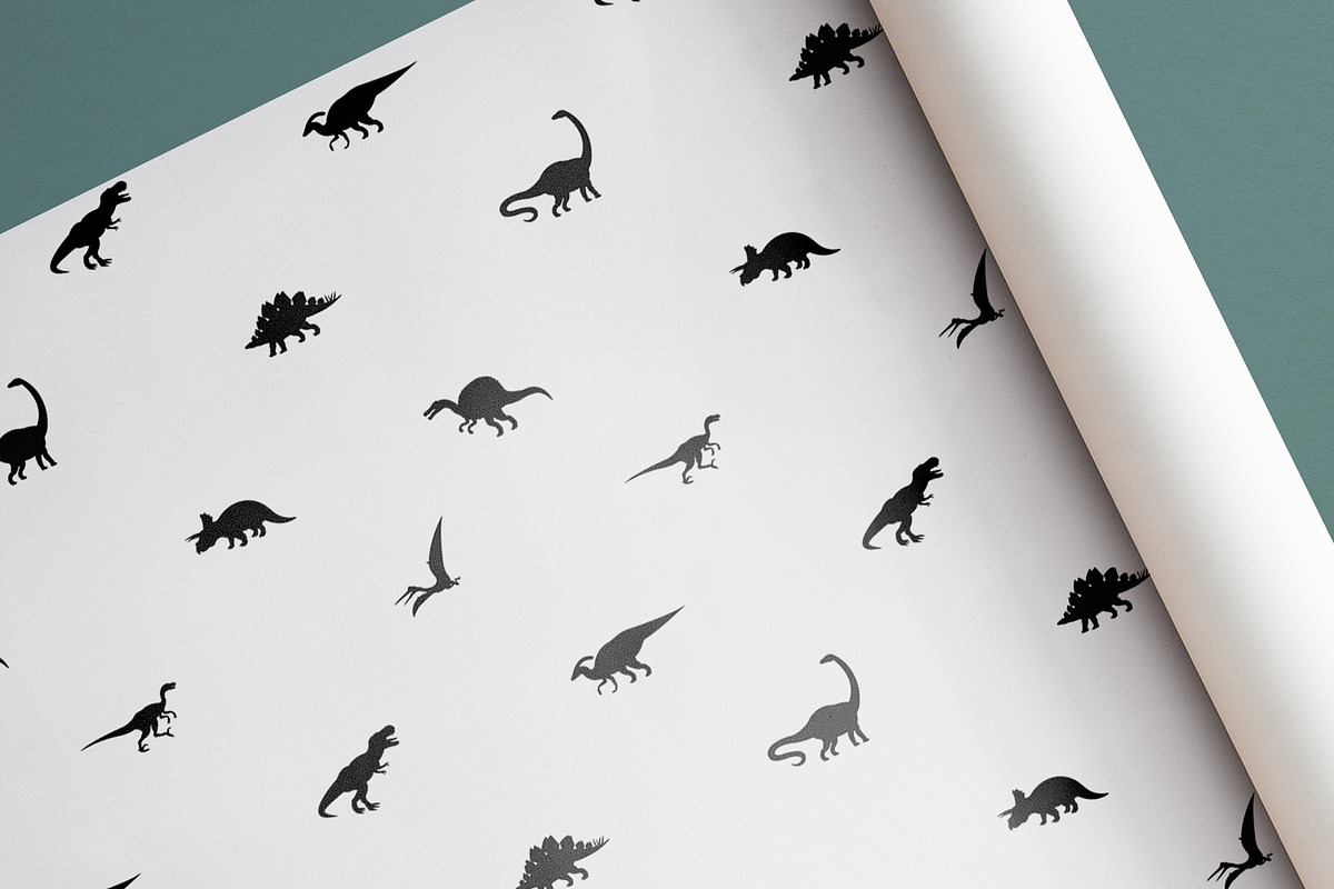 Dinosaur seamless patterns set, a Pattern Graphic by Swetsol (Photo 5 of 7)