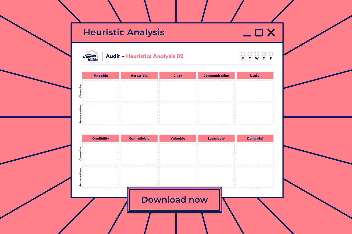 UX Design Audit Template Bundle, a Wireframe Template by The Researcher Hub (Photo 4 of 7)