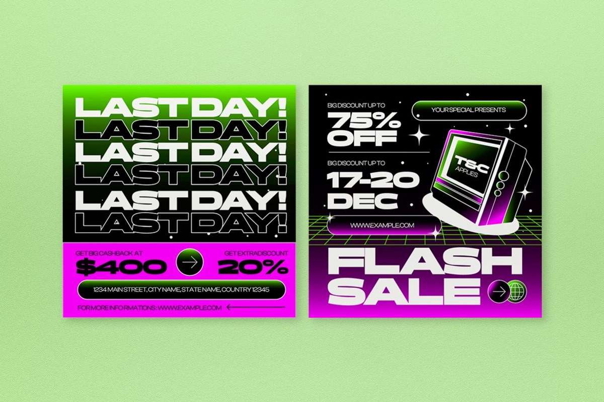 Black New Years Eve Sale Banner, an UI Kit Template by graphicook (Photo 6 of 10)