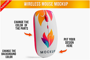 Wireless Mouse PSD, a Product Mockup by Bruno's Shop