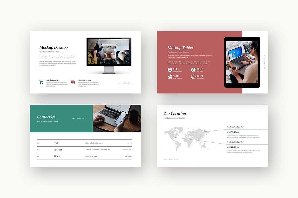Ojsi : Tech Business Google Slides, a Presentation Template by Punkl Camp (Photo 7 of 15)