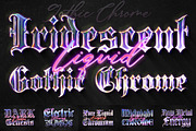Iridescent Gothic Chrome Text Effect, a Layer Style Add-On by Andrew Skoch Design (Thumbnail 1 of 8)
