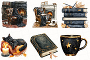 Watercolor Cozy Evening Clipart, an Illustration by OK Design (Thumbnail 5 of 5)