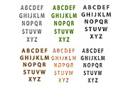 Font set with handwritten pattern, an Illustration by UVAconcept (Thumbnail 2 of 3)