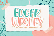 Edgar Wesley - Playful Display Font, a Sans Serif Font by StringLabs (Thumbnail 1 of 11)
