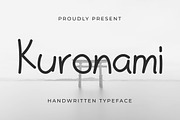 Kuronami - A Handwritten Typeface, a Handwritten Font by Artiveko (Thumbnail 1 of 4)