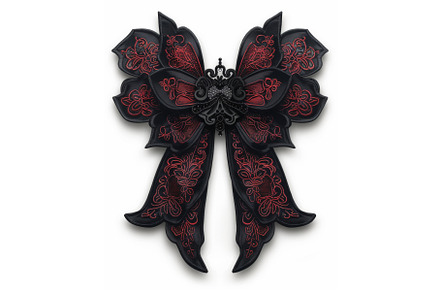 Intricately Designed Black and Red, an Illustration by tilialucida