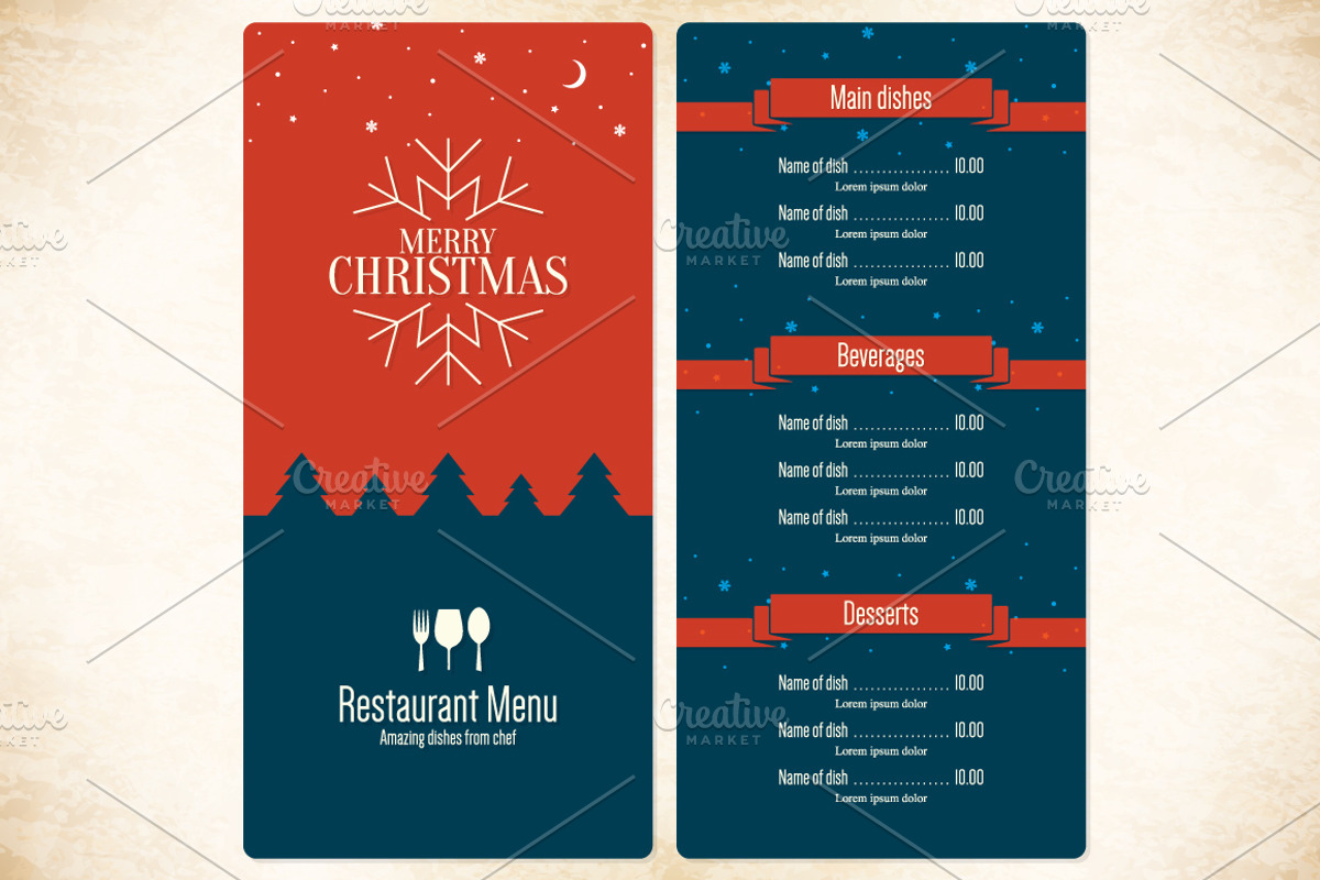 Special Christmas festive menu, a Brochure Template by Restaurant Menu & Logos