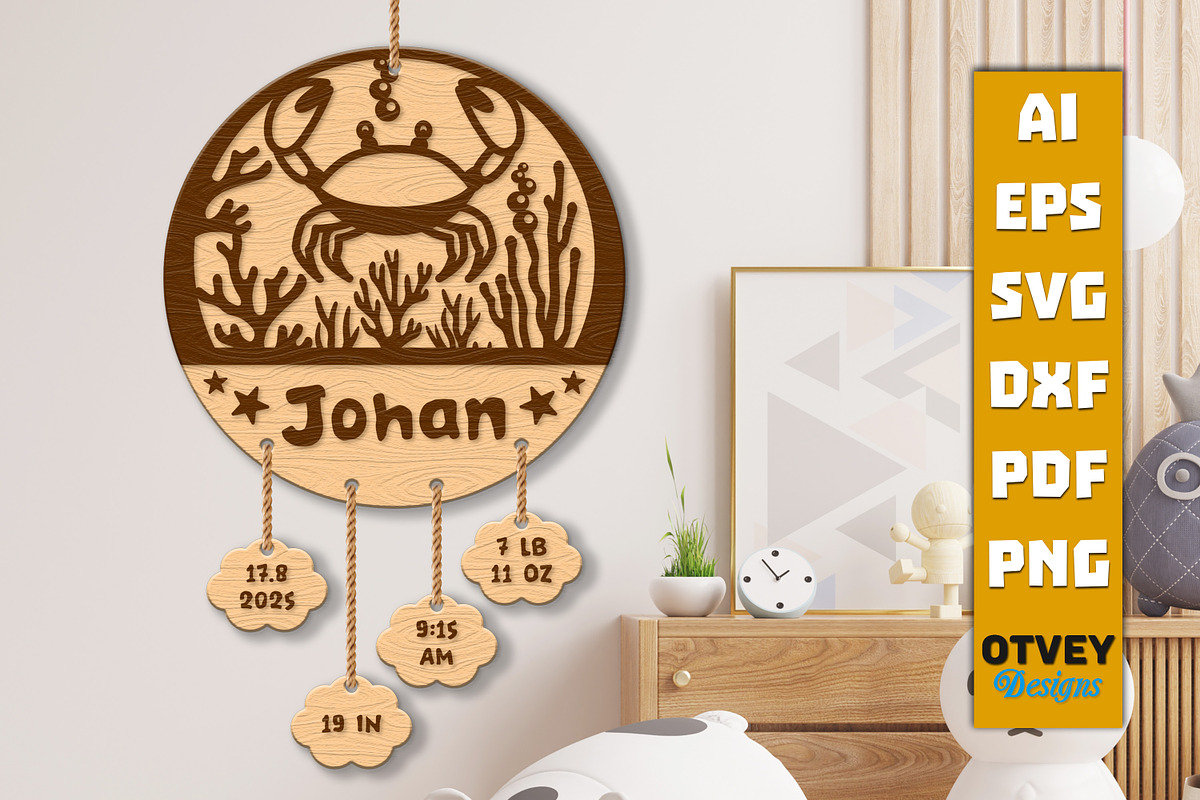 Newborn Baby Personalized Sign, an Object Graphic by OTVEY DESIGN (Photo 12 of 13)