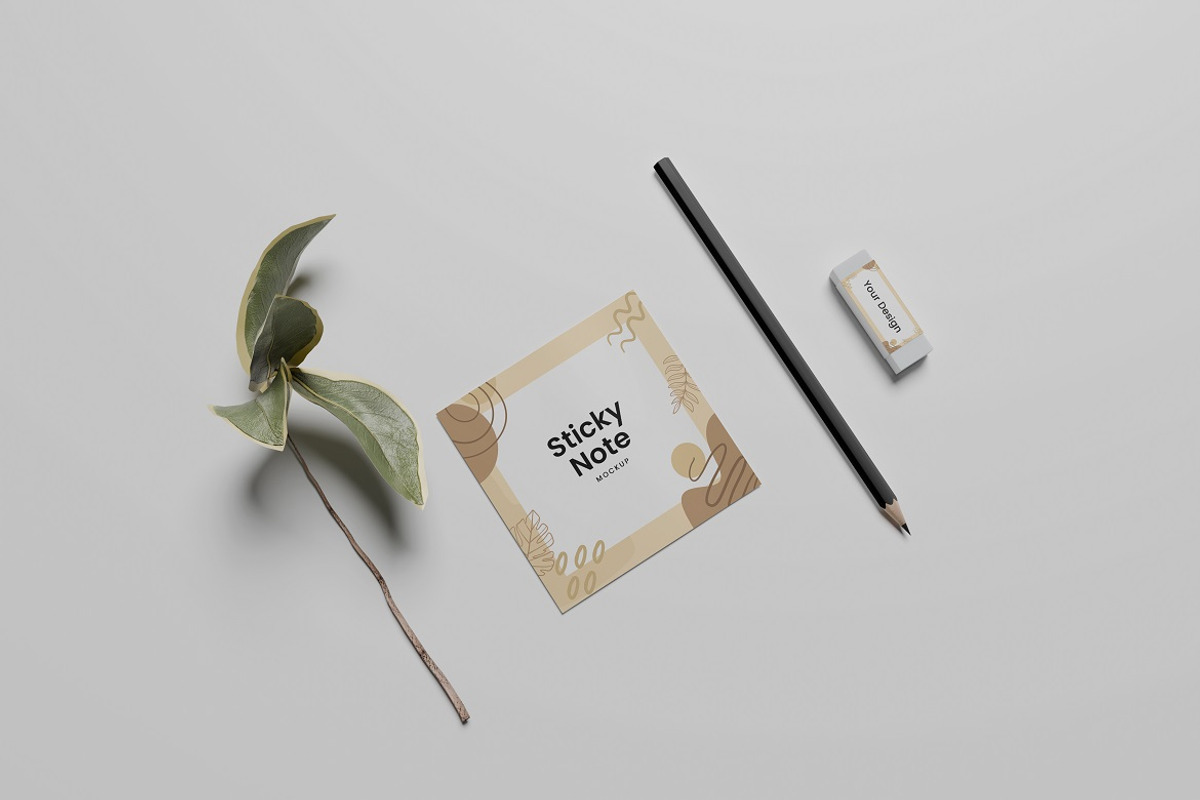 Sticky Notes PSD Mockup Set, a Books & Magazine Mockup by Graphic Deal (Photo 2 of 6)