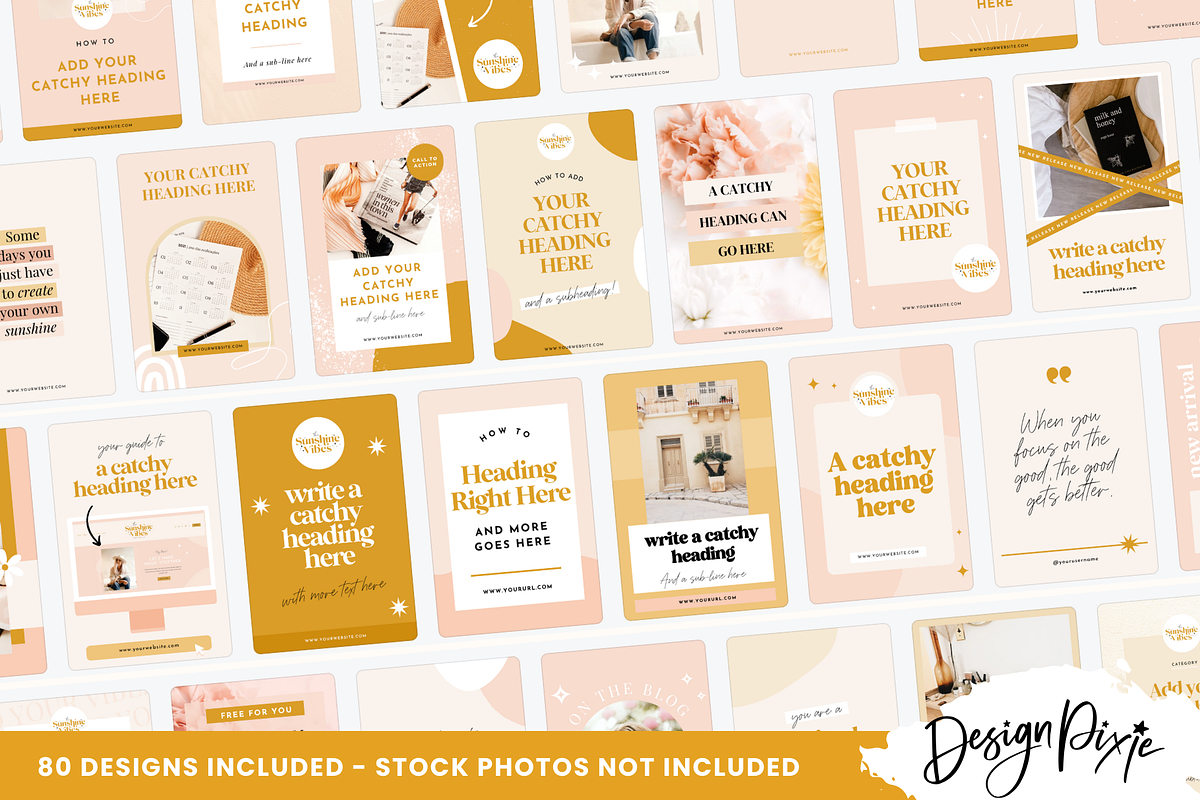 Boho Pinterest Pin Templates Canva, a Social Media Template by Design Pixie (Photo 4 of 6)