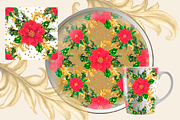 Red Poinsettia, Christmas watercolor, an Illustration by EL_SUHOVA (Thumbnail 11 of 18)