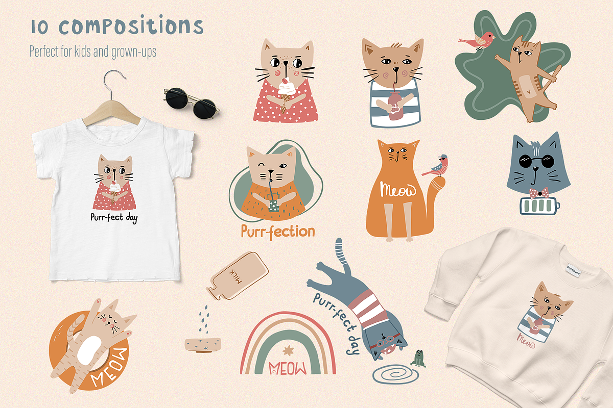 Meow-tastic cats on vacation, an Animal Illustration by PenguinArtStudio (Photo 5 of 11)
