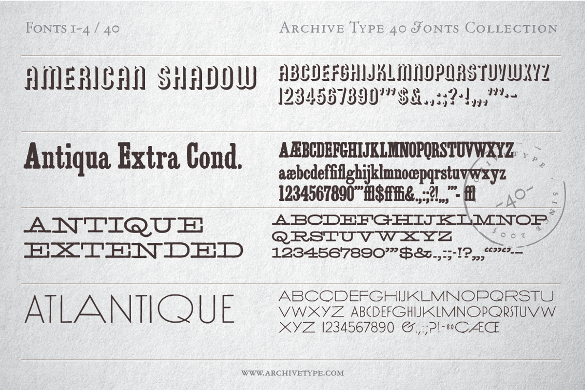 40 Archive Fonts Collection preview 3