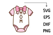Cute Mom Baby Onesie SVG, an Object Graphic by Creative Art (Thumbnail 2 of 6)
