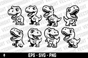 Cute baby Tyrannosaurus Rex, an Animal Illustration by Vectorhight (Thumbnail 1 of 5)
