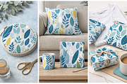 Nordic Botanical Seamless Set, a Pattern Graphic by Print Haven (Thumbnail 3 of 4)