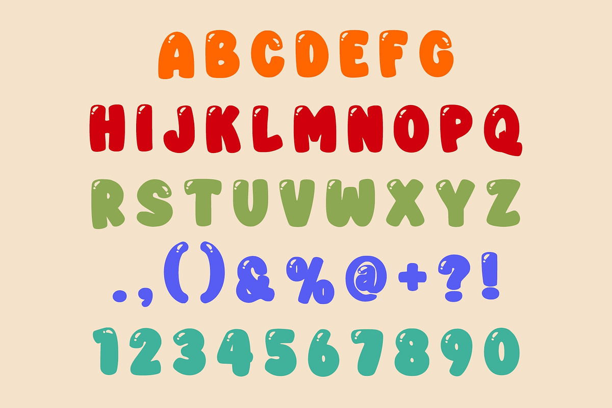 Playful Bubble, a Handwritten Font by Fourteen Letter (Photo 5 of 6)