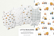 Little Builders Seamless Pattern Set, a Pattern Graphic by Irina Ostapenko (Thumbnail 1 of 5)