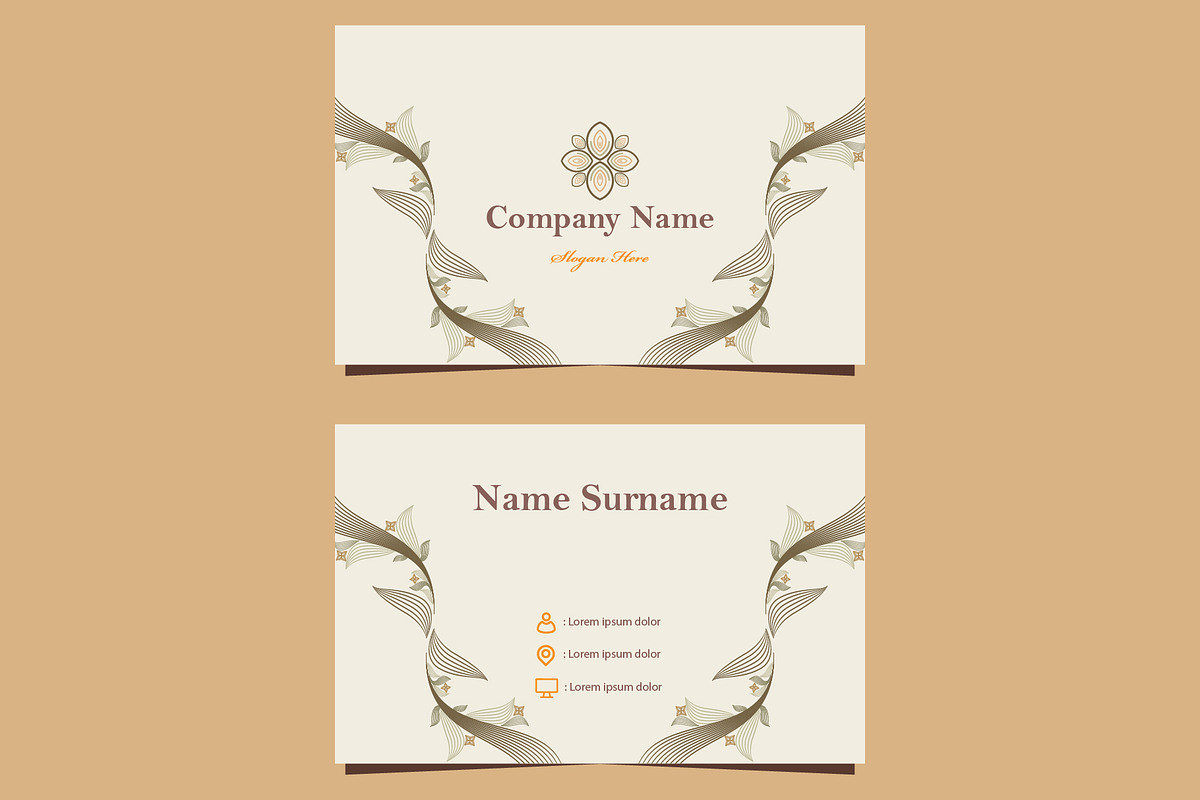 Natural Floral Business card, a Marketing Template by sekitarief (Photo 2 of 3)