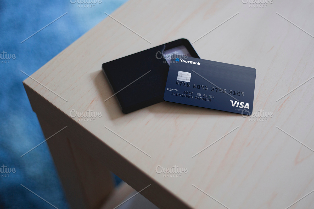 Credit Card Mockup, a Mockup by mwsart