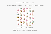 Pastel Christmas Bauble Seamless Pat, a Pattern Graphic by Pati Charm Studio (Thumbnail 2 of 7)