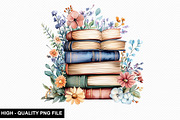 Watercolor Floral Book Clipart, an Illustration by crative8112 (Thumbnail 2 of 10)
