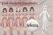 Ghost stories, Halloween clipart set, an Illustration by Mrs.Swan_Design (Thumbnail 2 of 7)
