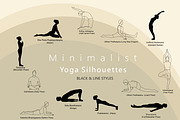 Minimalist Yoga Poses Silhouettes, a Graphic by Svetlana Voloshina (Thumbnail 2 of 3)