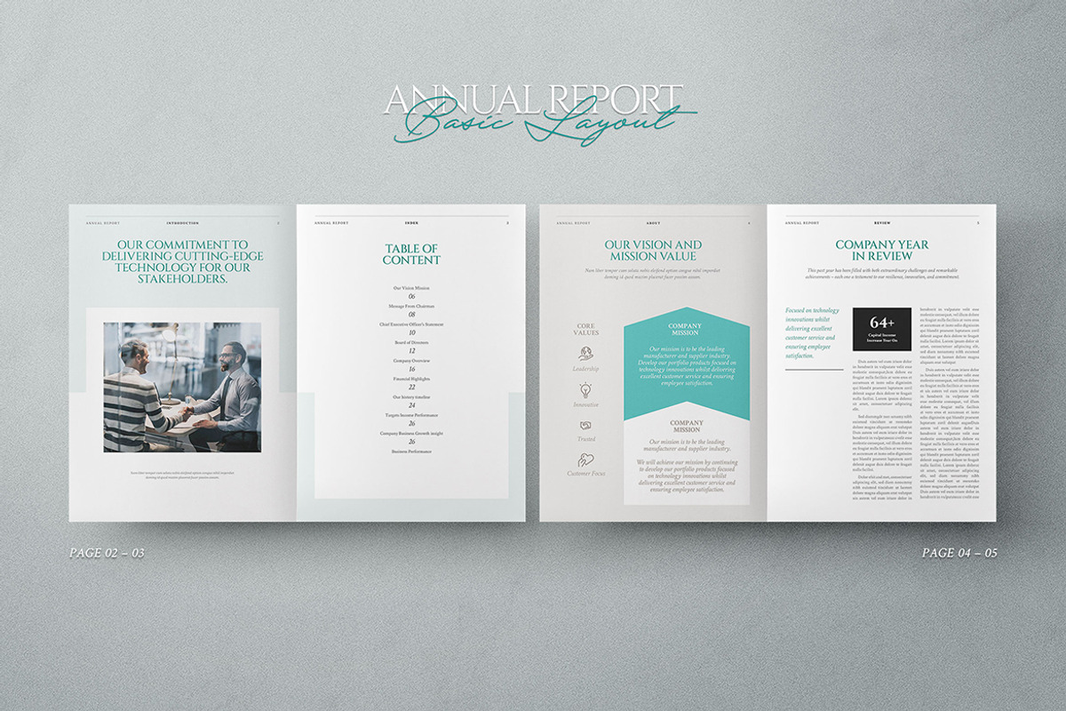 Annual Report Template, a Brochure Template by Proonty (Photo 2 of 6)