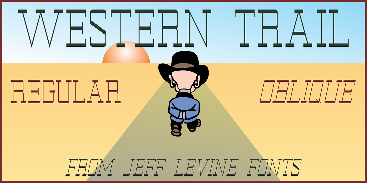 Western Trail JNL, a Font by Jeff Levine Fonts (Photo 1 of 5)