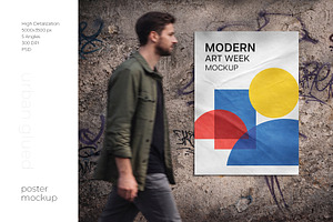 Urban Glued Poster Mockup Set, an Advertising Mockup by Country4k